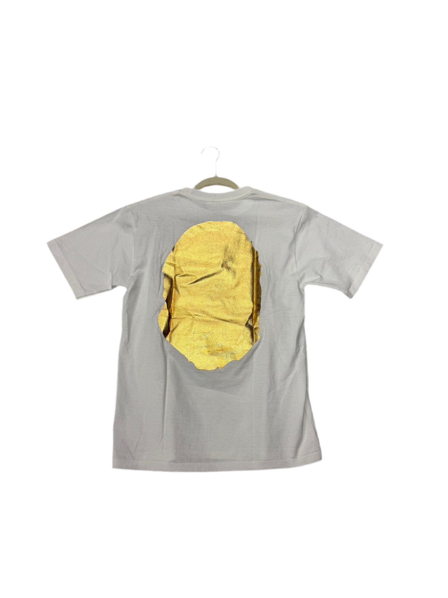 A Bathing ape foil Big head tee Gold