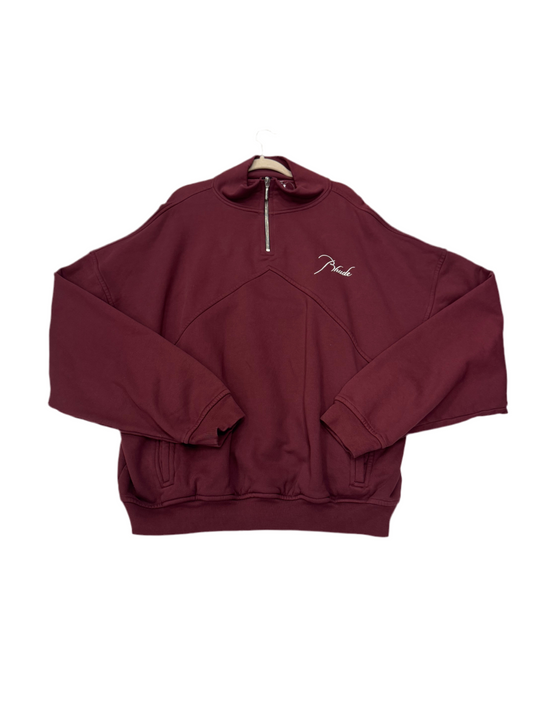 Rhude Half Zip Up Maroon