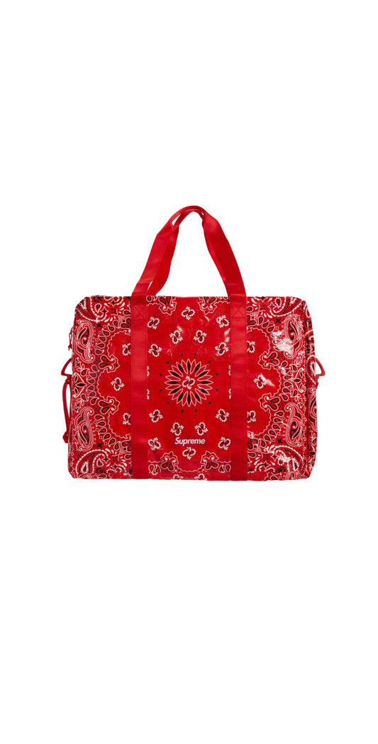 Supreme Bandana Tarp Large Duffle Bag Red