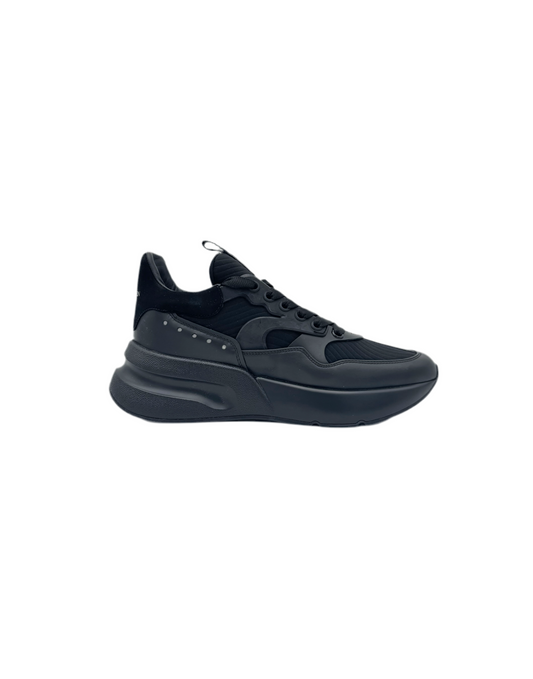 Brand New Alexander McQueen Oversized Runner Black Silver