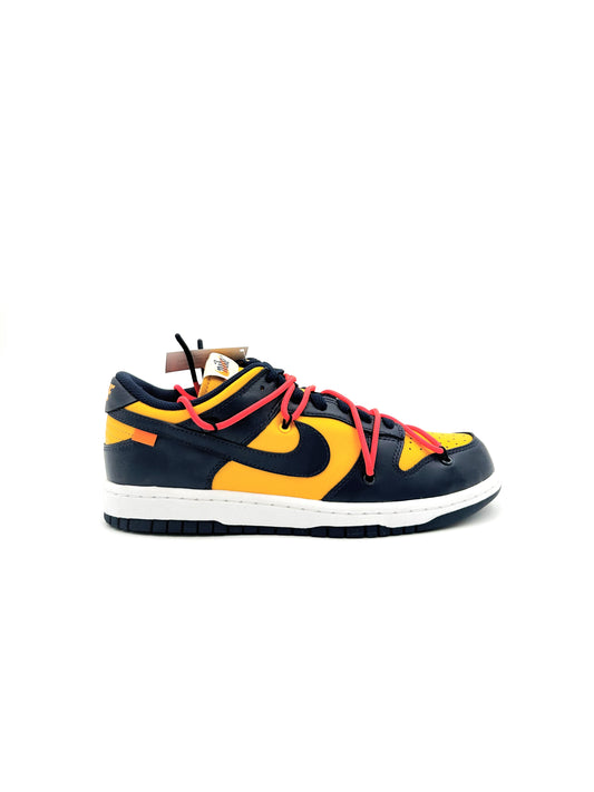 Brand New Nike Dunk Off-White University Gold Midnight Navy Michigan