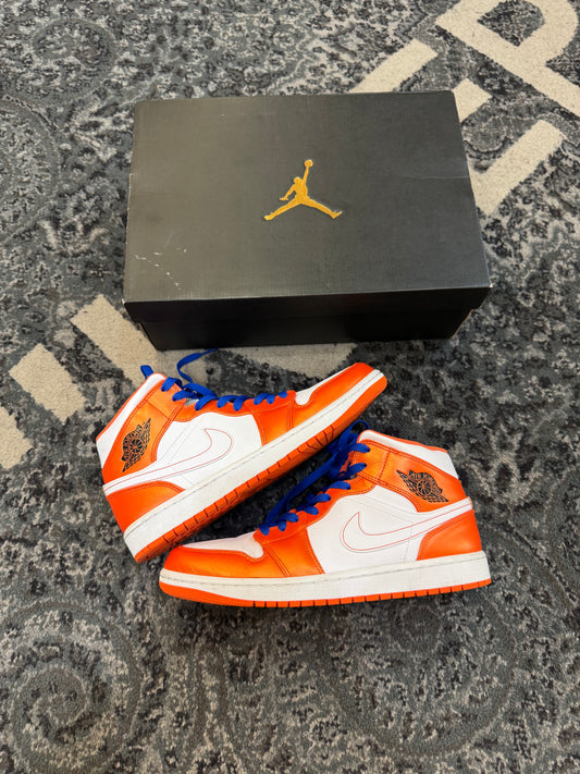 Pre-owned Jordan 1 mid Metallic Orange