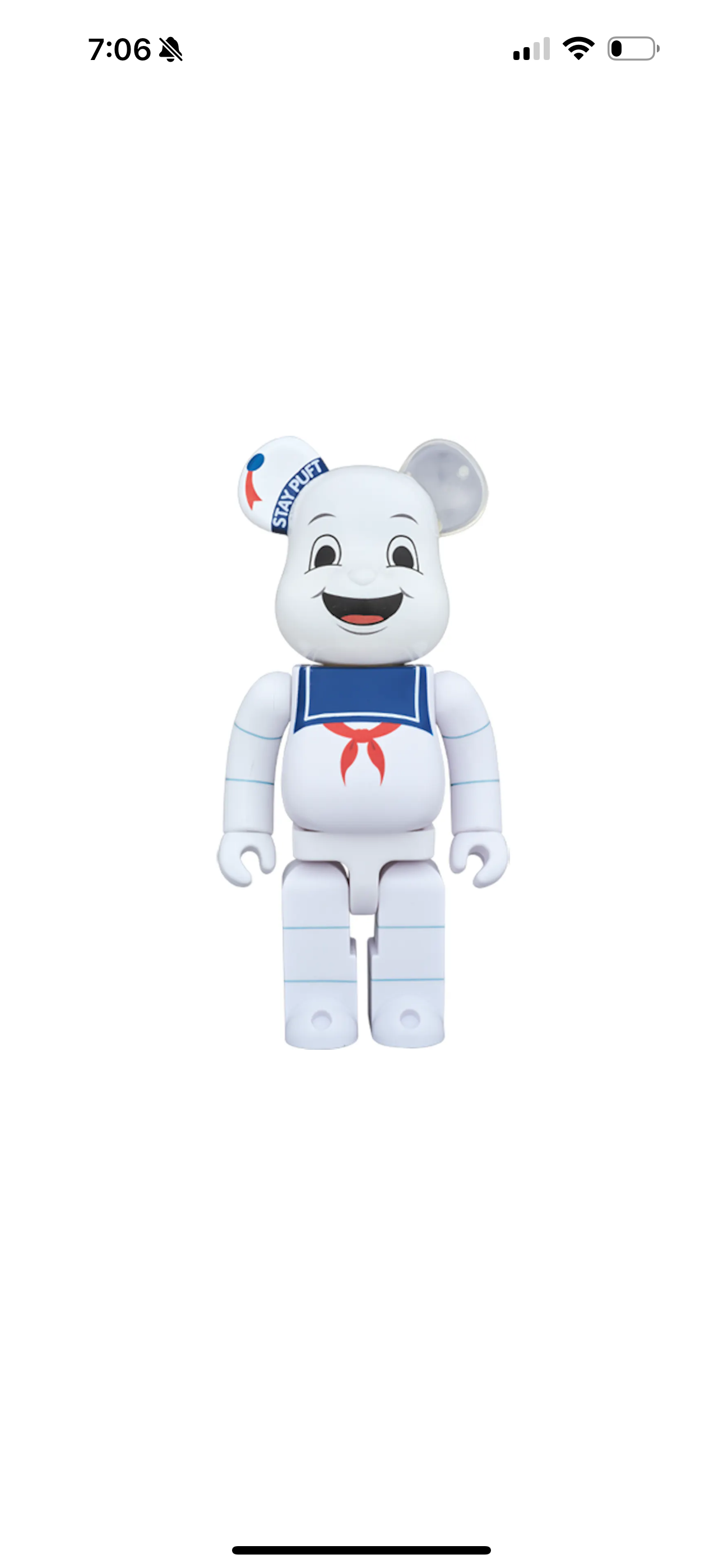 Bearbrick X Ghostbusters Stay Puft Marshmallow Man 1000%
