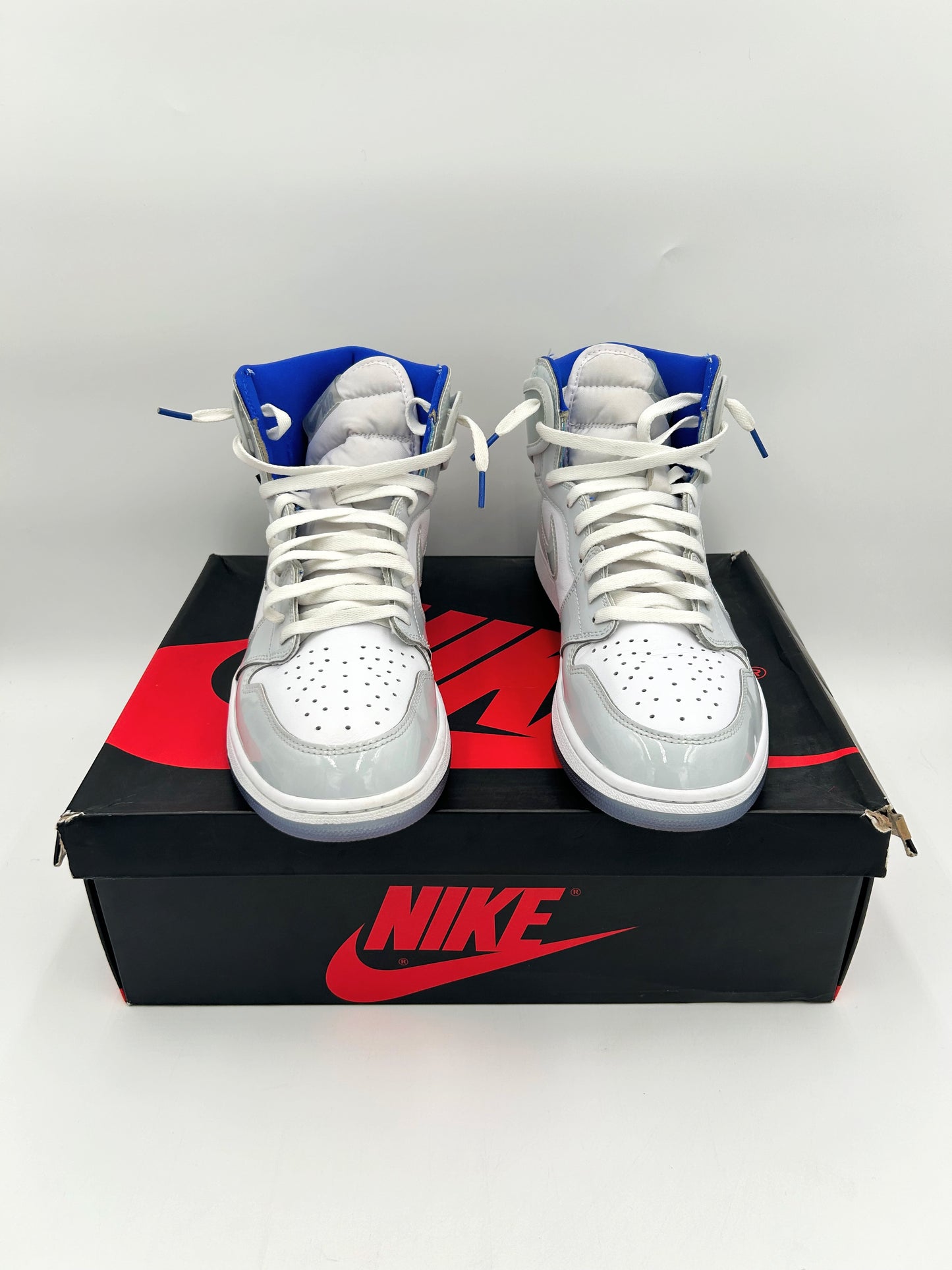 Pre-owned Retro 1 Zoom White Racer Blue