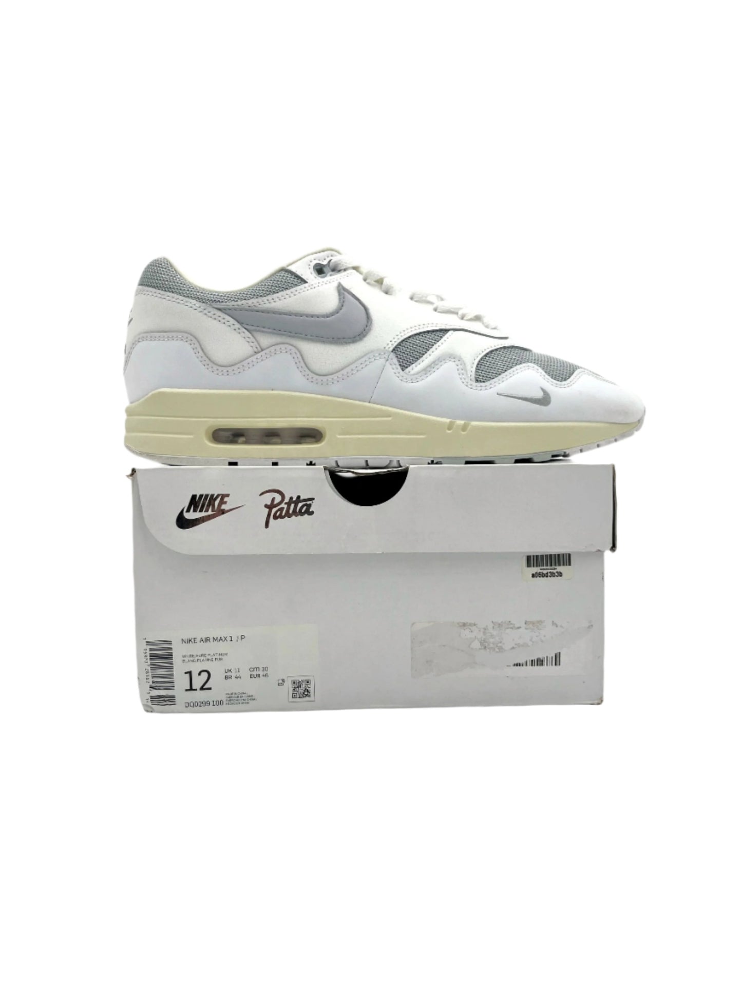 Pre-owned Nike Air Max 1 Patta Waves White