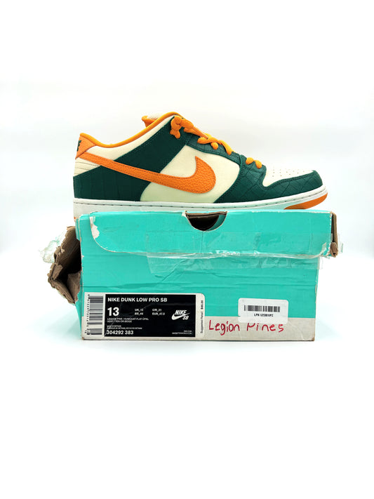 Pre-owned Nike SB Dunk Low Legion Pine Kumquat