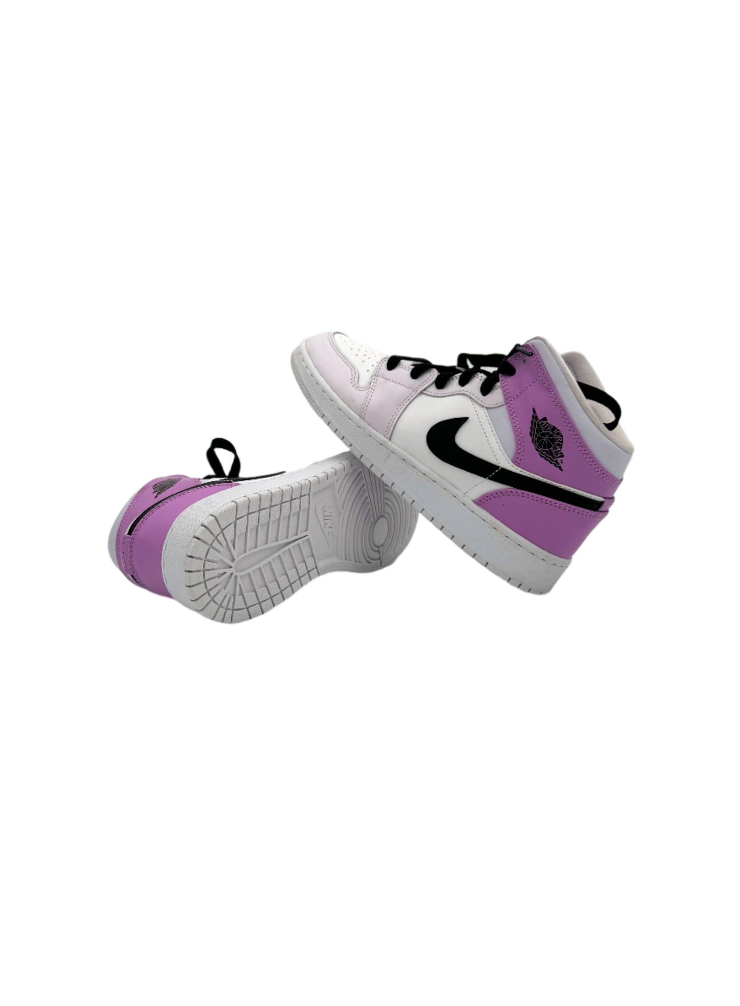 Pre-owned Jordan 1 Mid Barely Grape (GS)