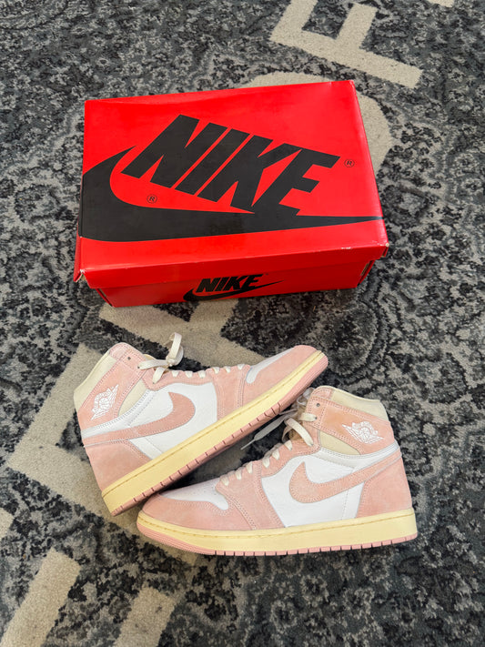 Pre-owned Retro 1 washed pink