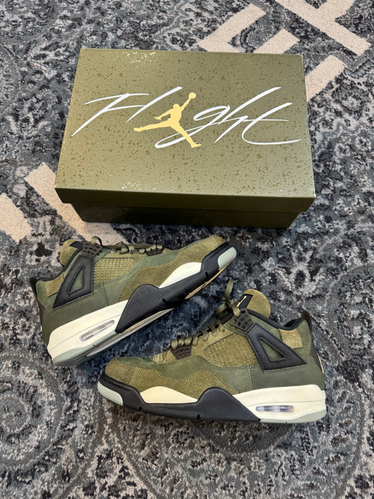 Pre-owned Retro 4 Craft Olive