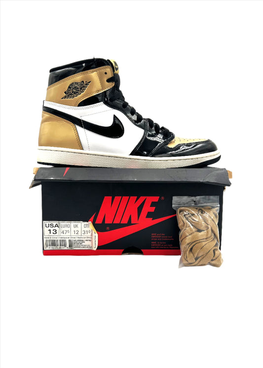 Pre-owned Retro 1 Patent Gold Toe