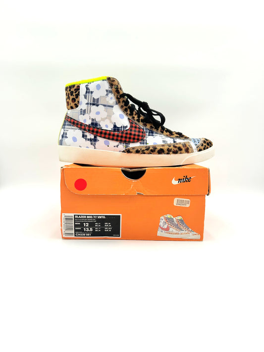 Pre-owned Nike Blazer Mid Gel Wild Print Floral Flannel