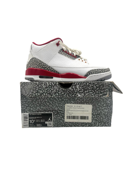 Pre-owned Retro 3 Cardinal red