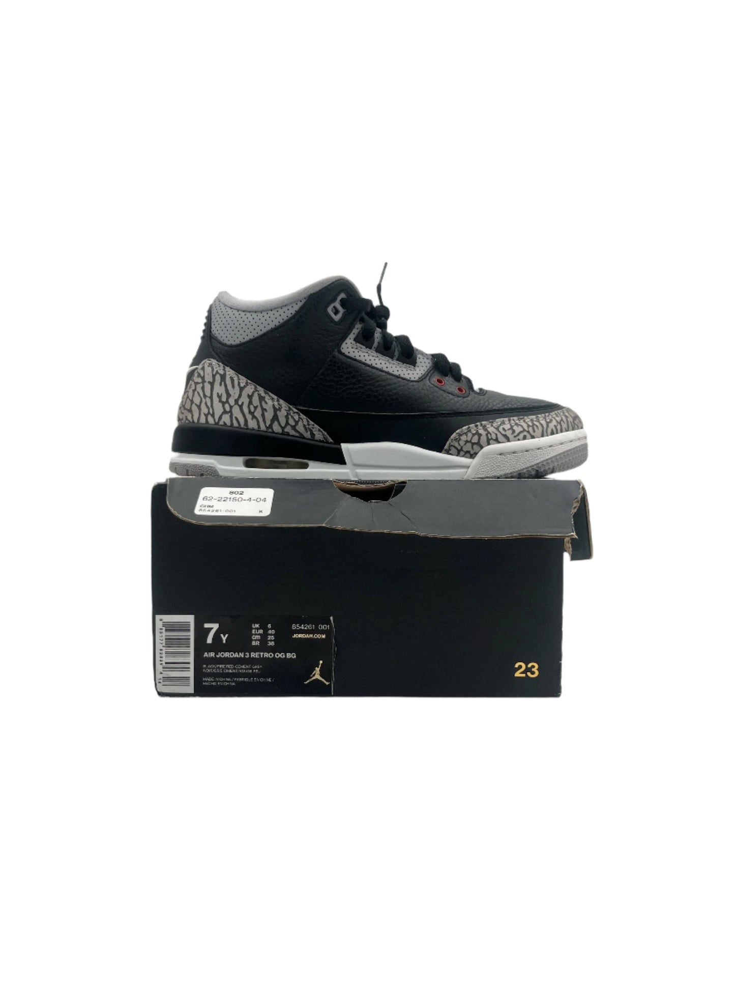 Pre-owned Retro 3 Black Cement