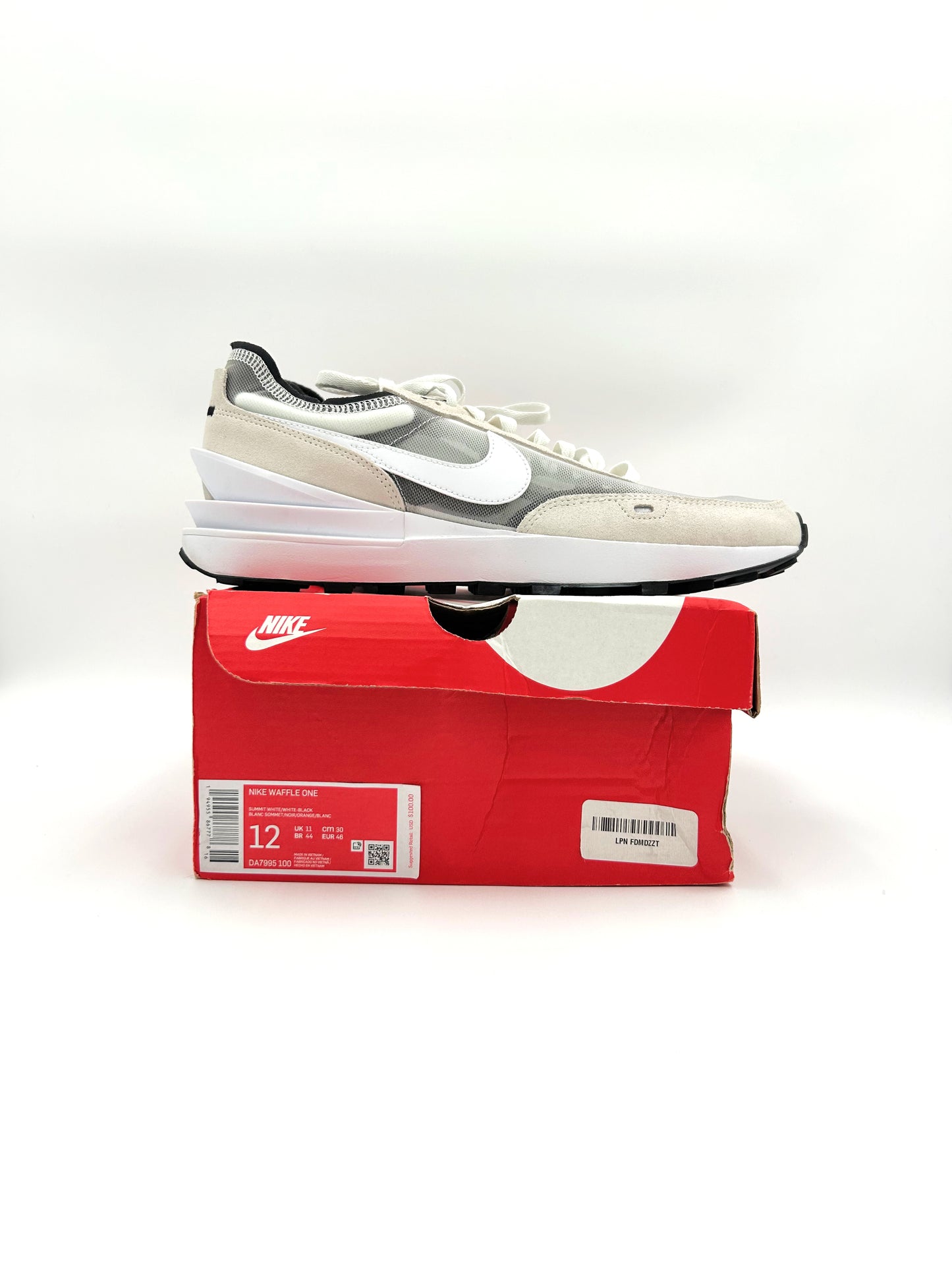 Pre-owned Nike Waffle One Summit White