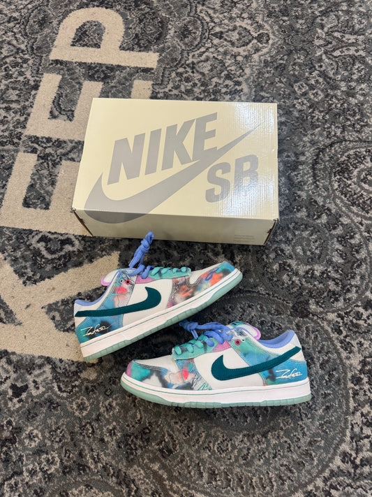 Pre-owned Futura Laboratories Bleached Aqua SB Dunk