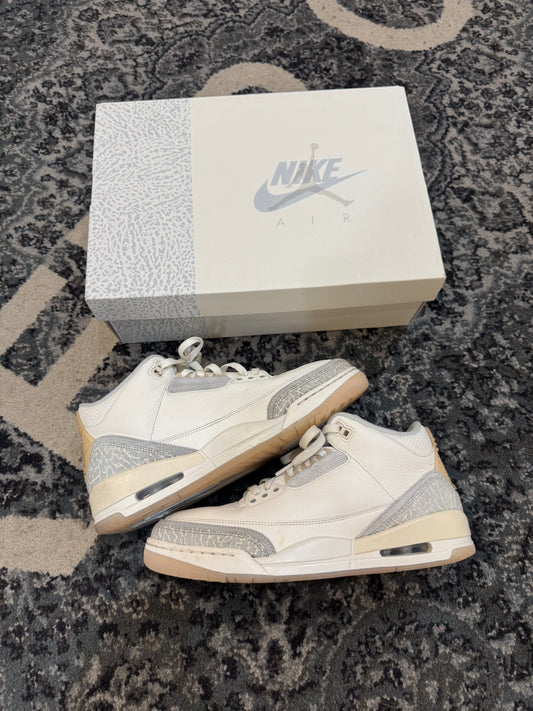 Pre-owned Retro 3 Craft Ivory