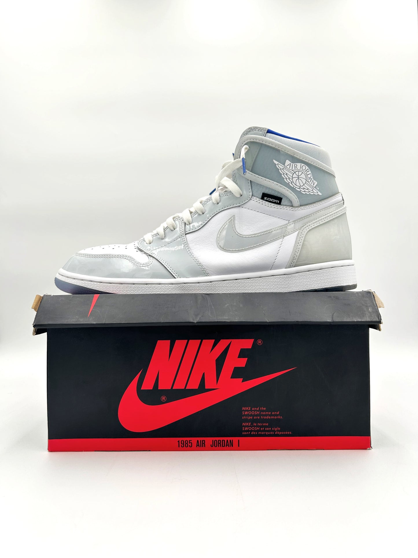 Pre-owned Retro 1 Zoom White Racer Blue