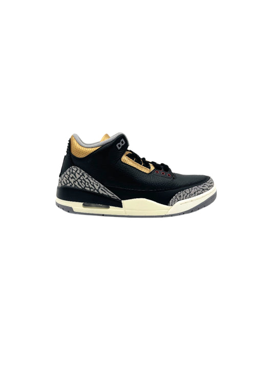 Brand New Retro 3 Black Cement Gold