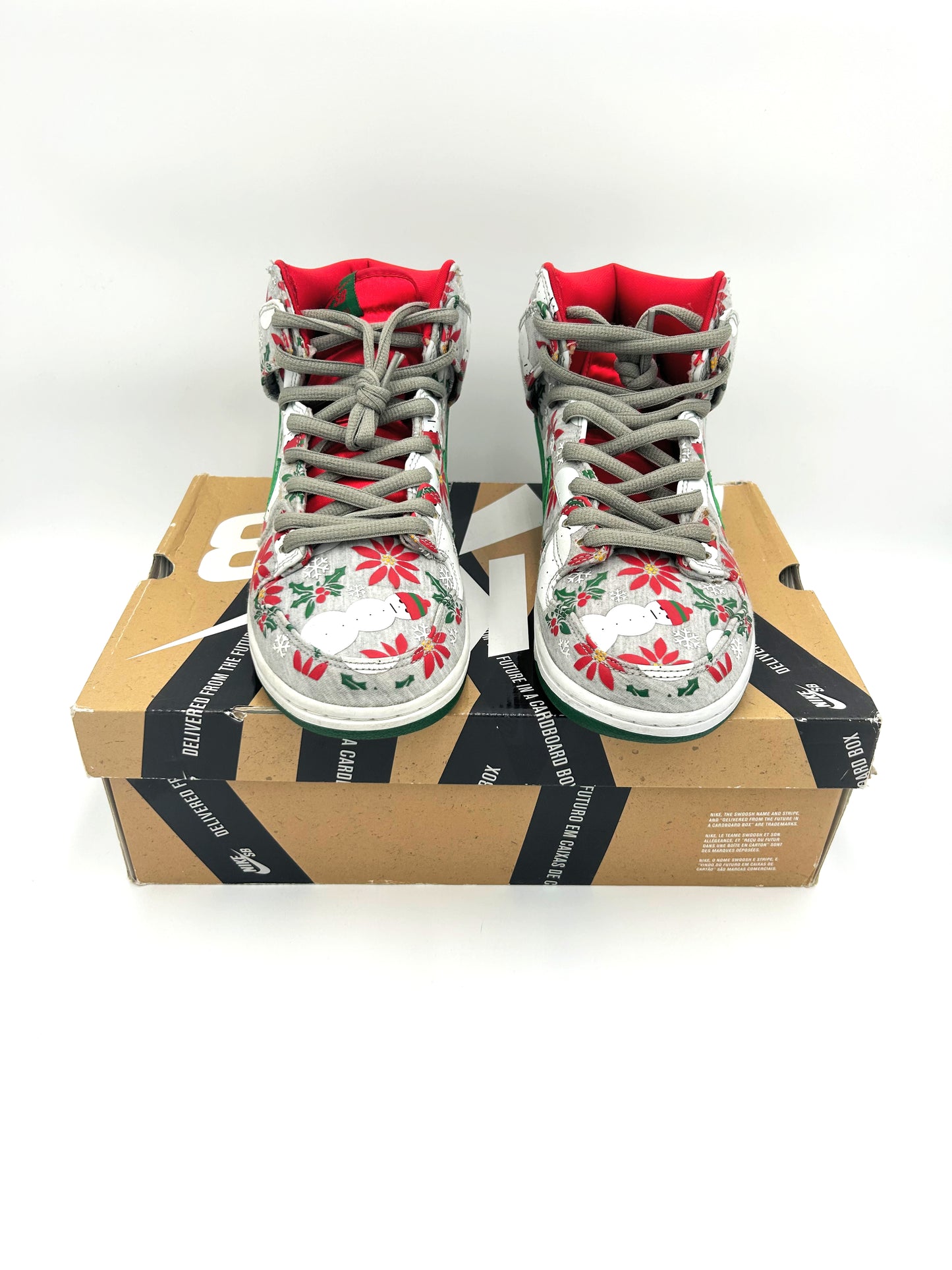 Pre-owned Nike Dunk High SB Concepts Ugly Christmas Sweater Grey