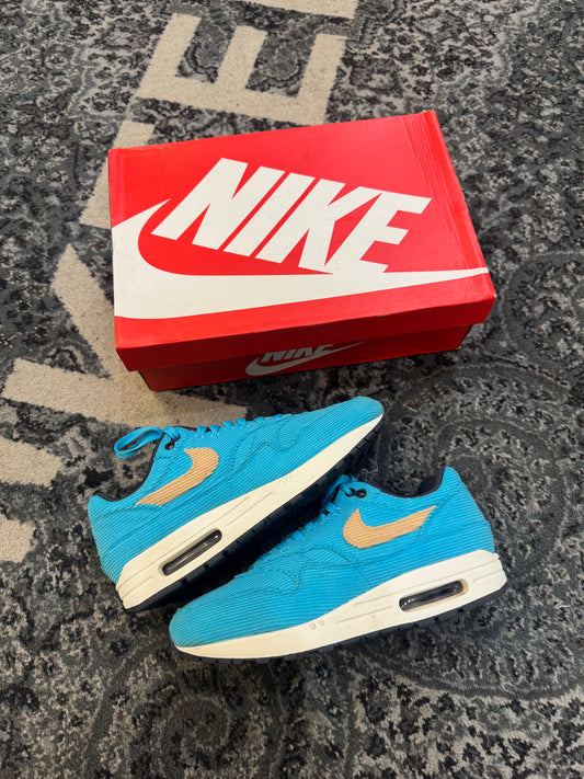 Pre-owned Nike Air Max 1 Corduroy Baltic Blue