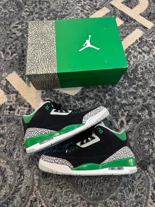 Pre-owned Retro 3 Pine Green