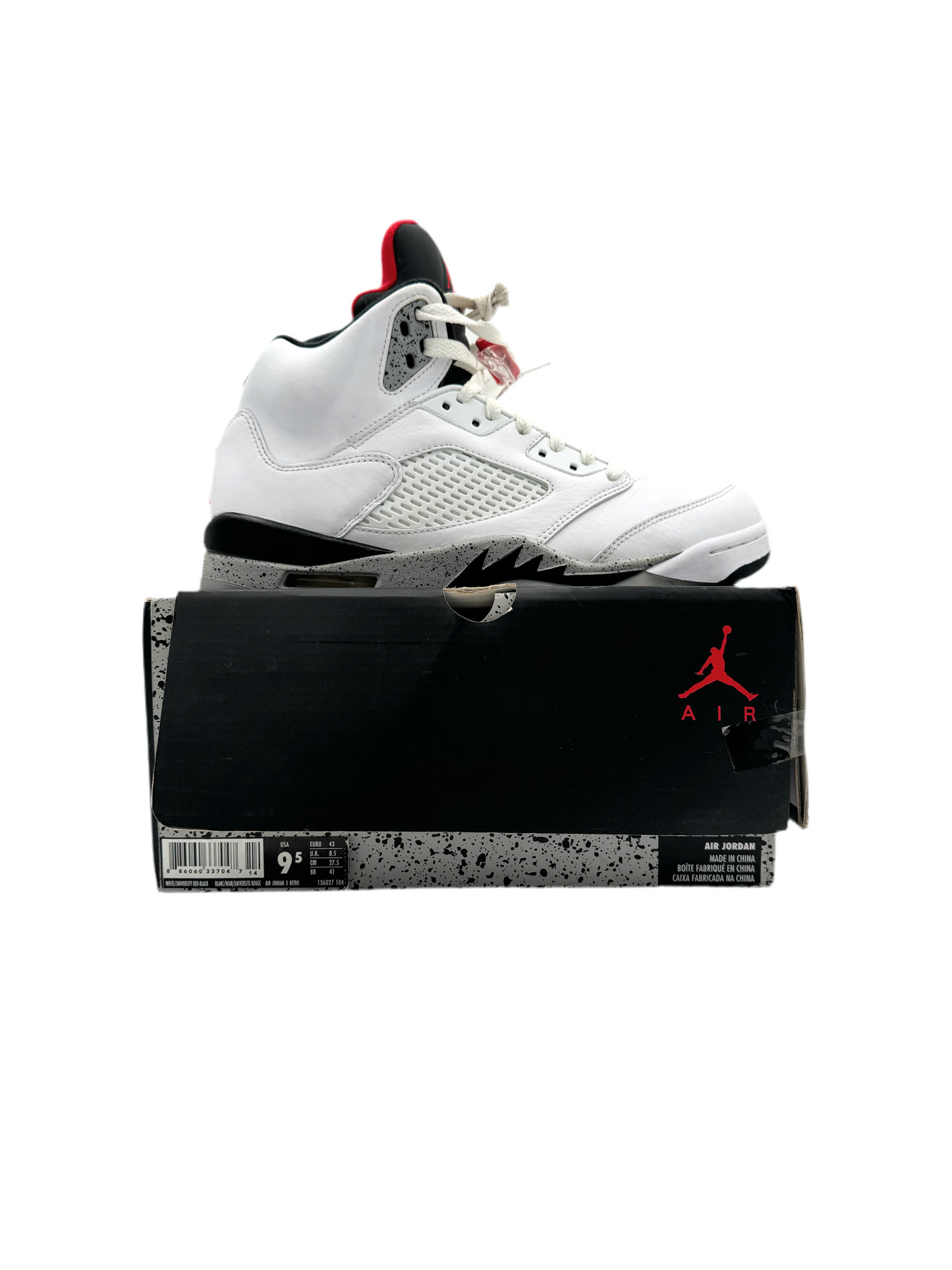 Pre-owned Retro 5 White Cement