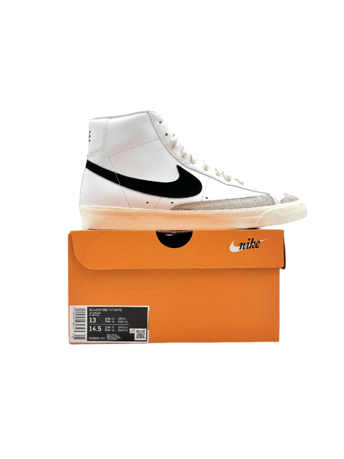 Pre-owned Nike Blazer Mid 77 Vintage White Black