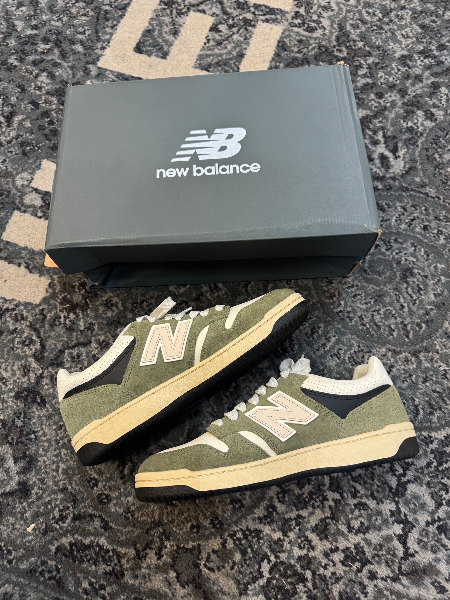 Pre-owned New Balance 480 Olivine Sea Salt
