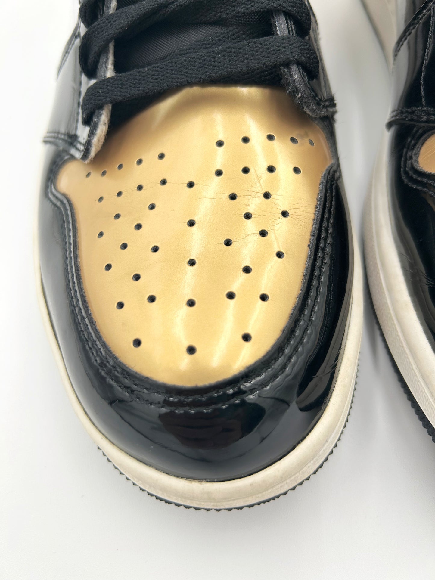 Pre-owned Retro 1 Patent Gold Toe