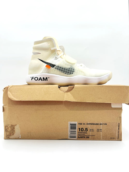 Pre-owned Nike React Hyperdunk 2017 Flyknit Off-White