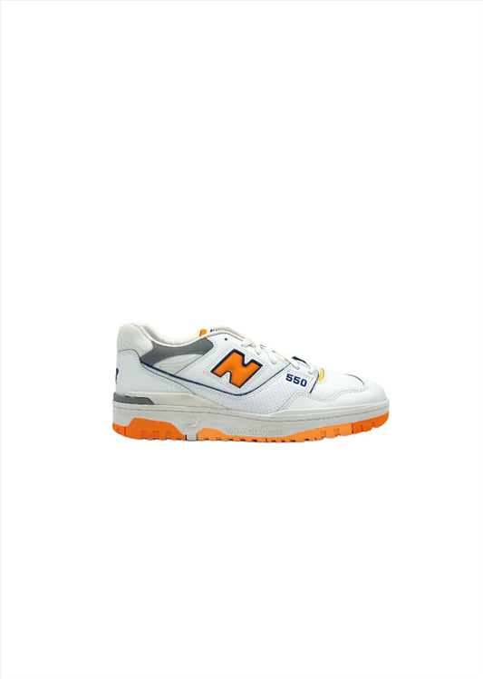 Brand New New Balance 550 White Vibrant Orange