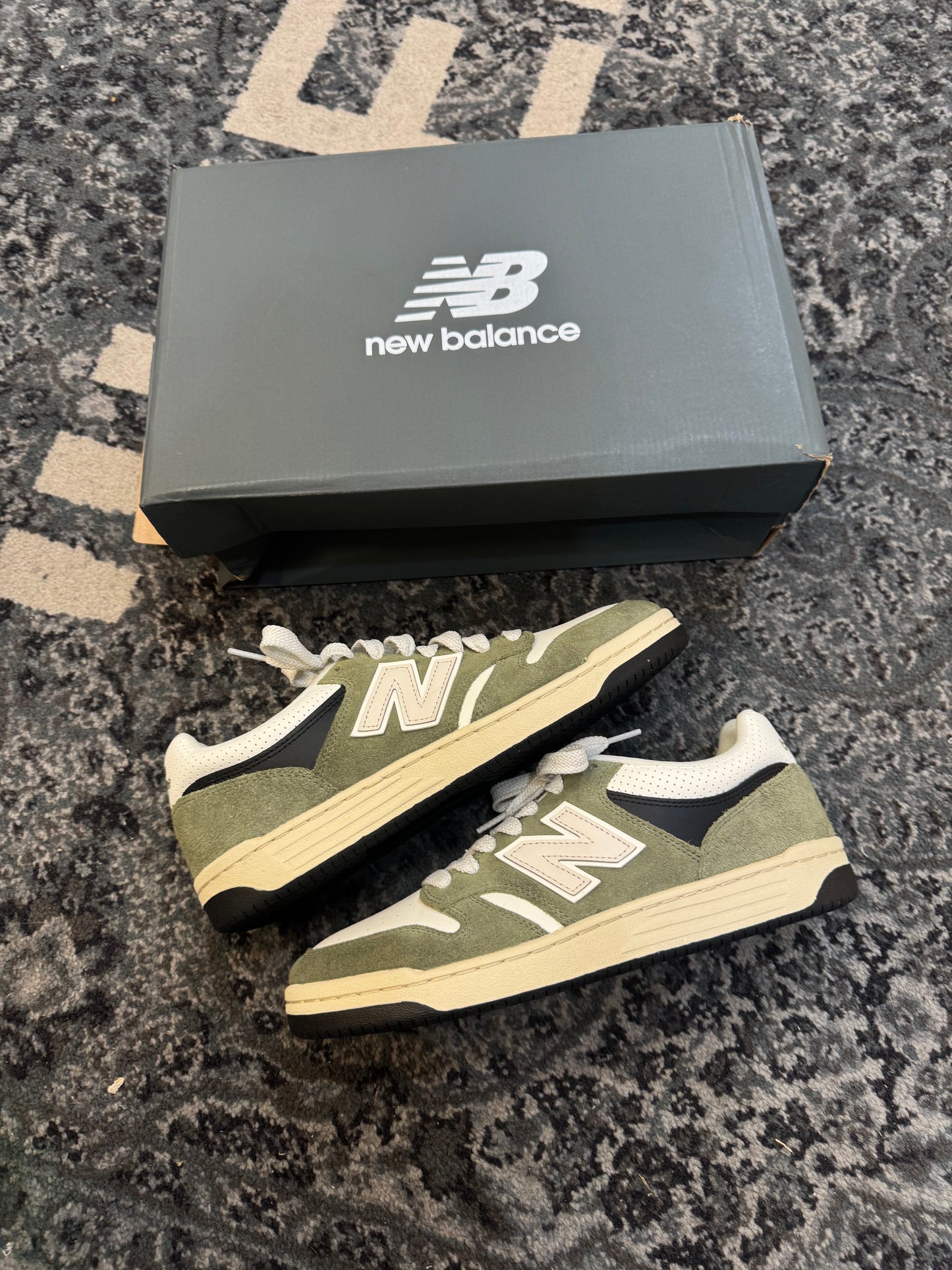 Pre-owned New Balance 480 Olivine Sea Salt