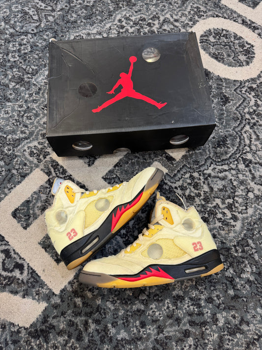 Pre-owned Retro 5 Off White Sail