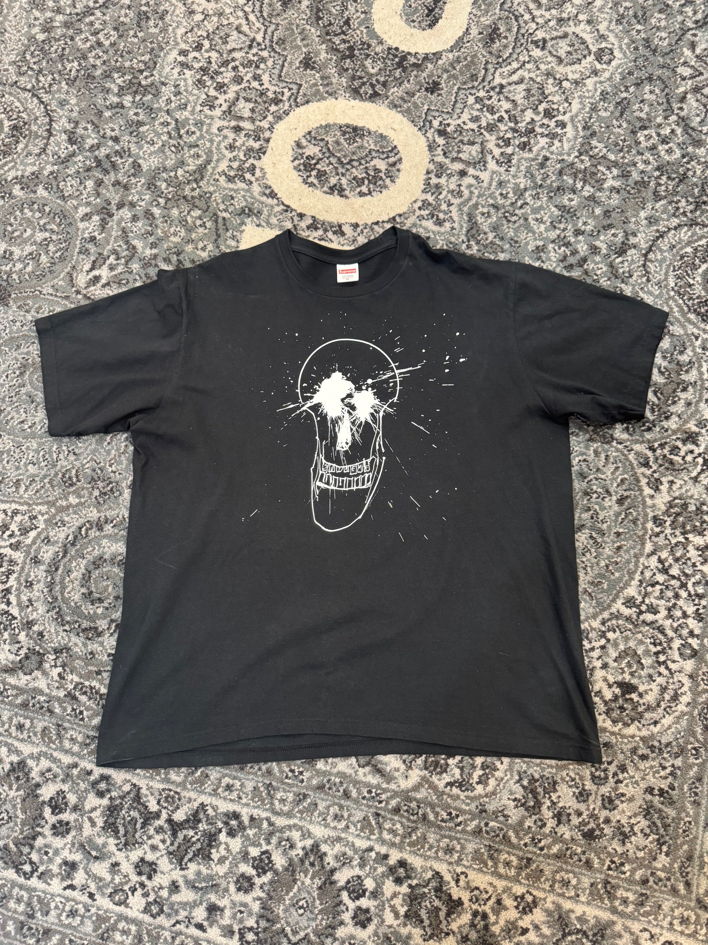 Used Supreme Ralph Steadman Skull Tee