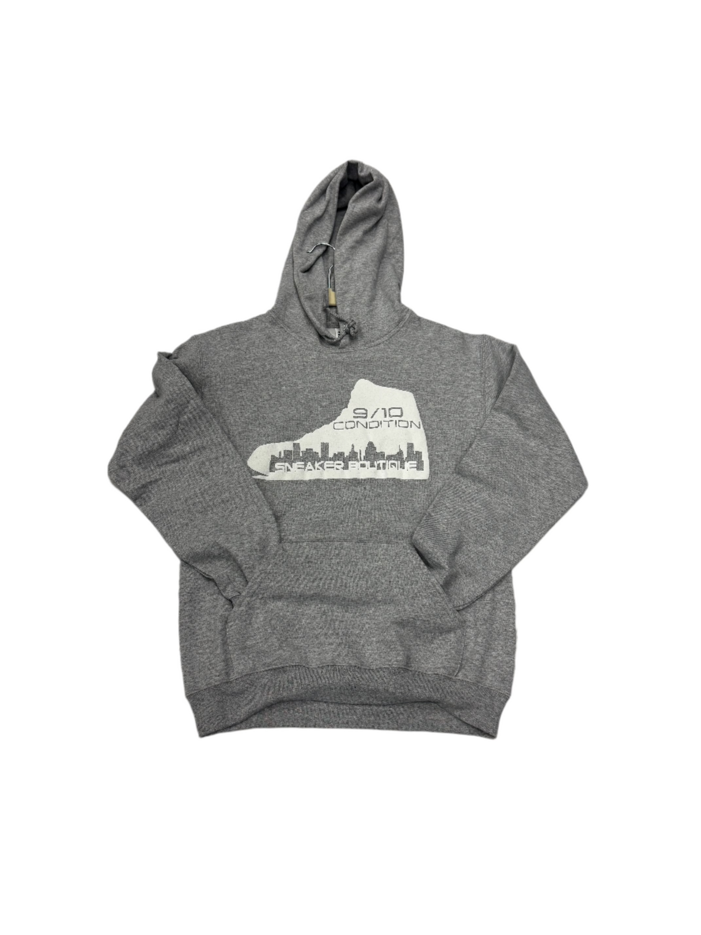 9/10 Grey Logo Hoodie