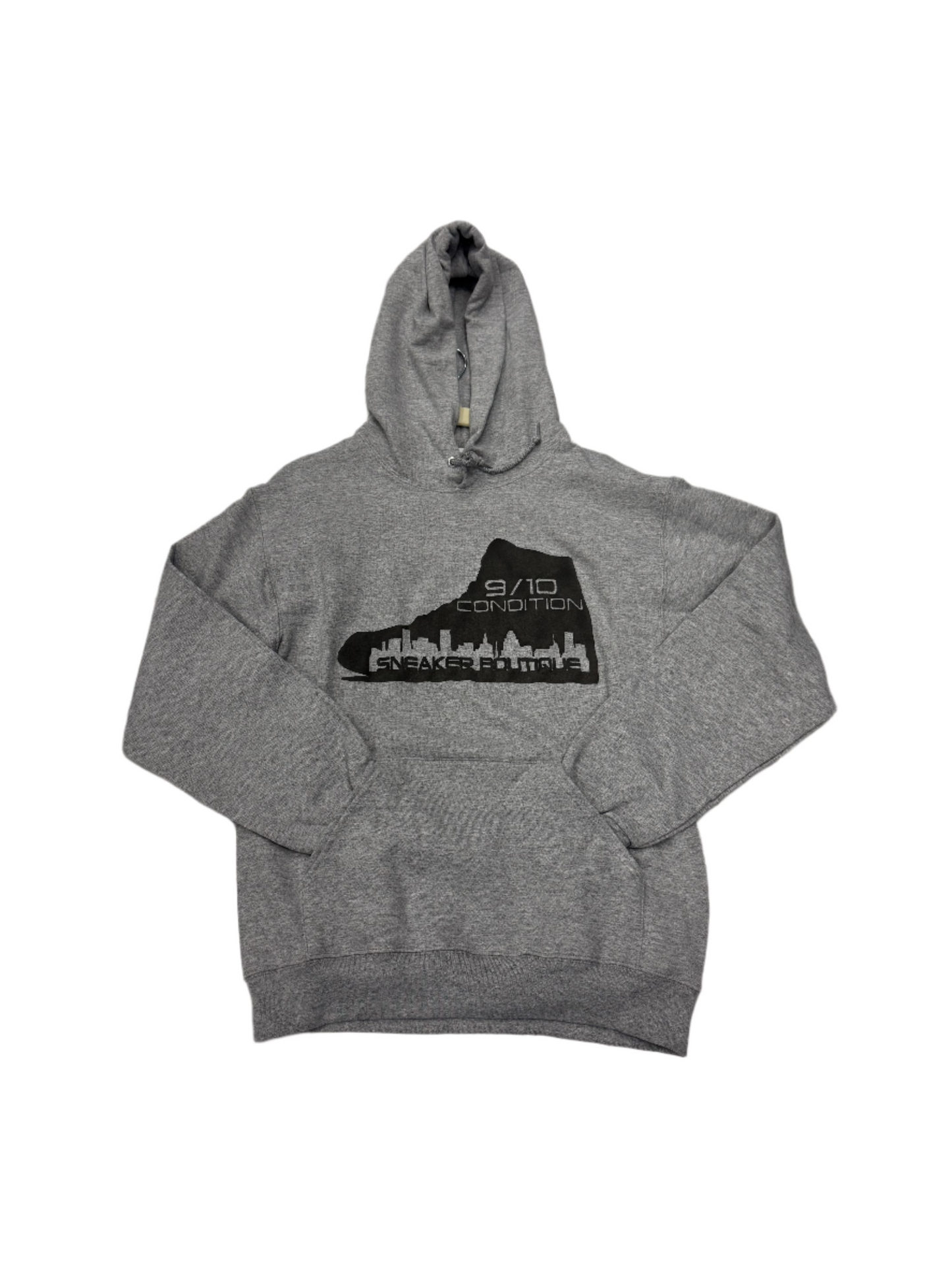 9/10 Grey Logo Hoodie